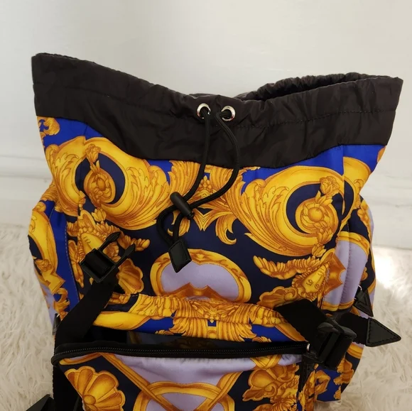 Versace Baroque Print Nylon Backpack - Made in Italy - Picture 10 of 14